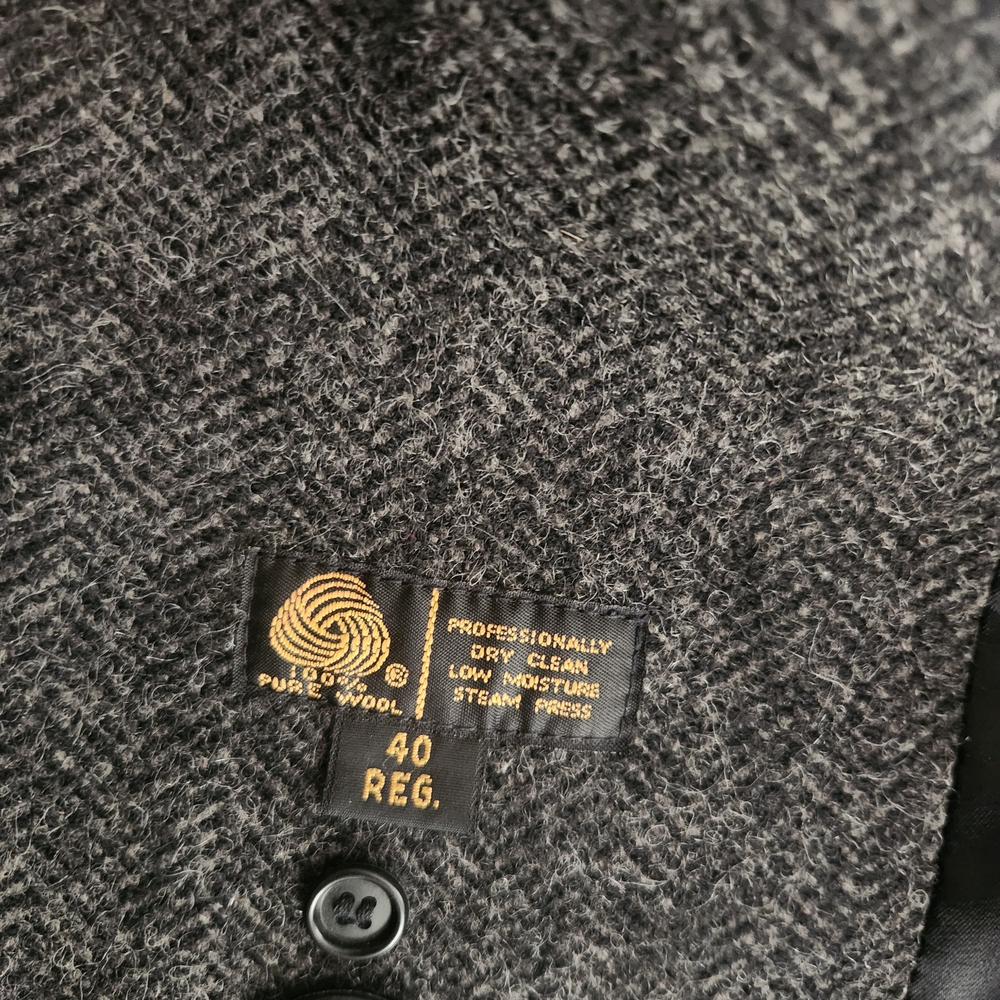 London Fog Men's Double-Breasted Wool Overcoat - Dark Gray - MiUSA - Picture 5 of 11